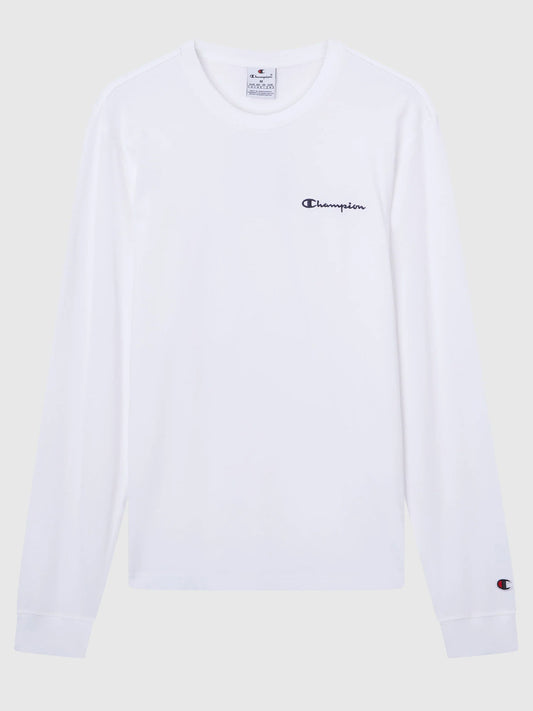 CHAMPION CREWNECK LONG SLEEVE T-SHIRT WHT 221799-WW001