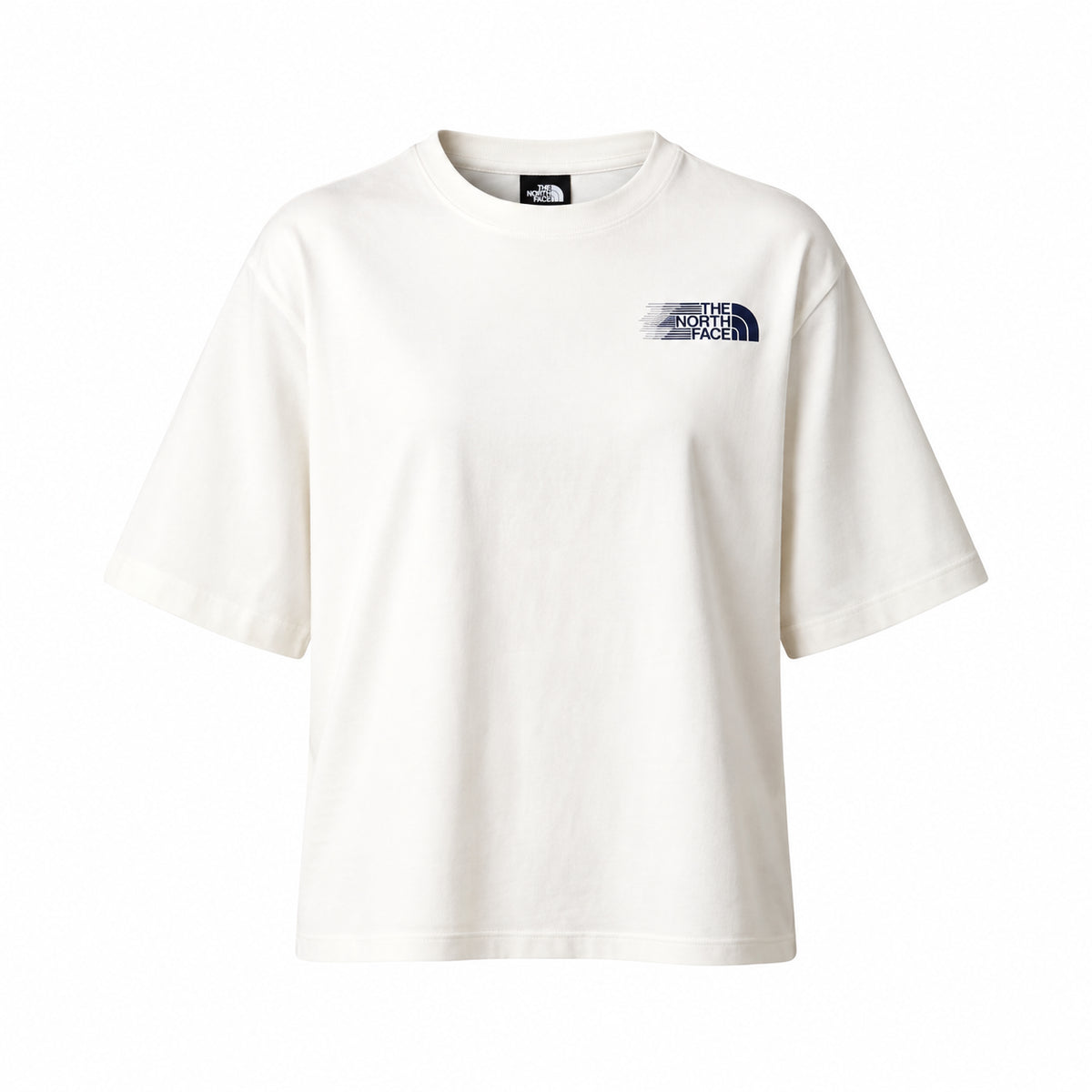THE NORTH FACE NTF W RETRO TRAIL BOXY SS TEE-GRAPHIC WHITE DUNE NF0A8JAHQLI1