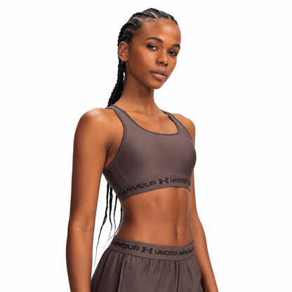 Under Armour Crossback Mid Bra – Reggiseno sportivo donna Peppercorn in poliestere – 1361034-200