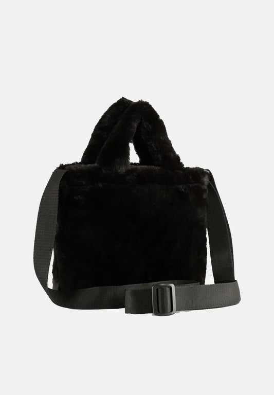 PUMA UP FAUX FUR MINI SHOPPER BAG BLACK 091713-01