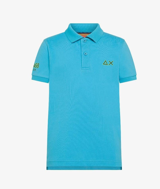 Sun68 BOY'S POLO SUN68 LOGO BEACH S/S TURCHESE A34340-13