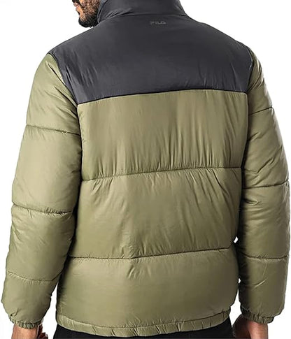FILA SOLLER puff jacket Burnt Olive-Black FAM0404-63046