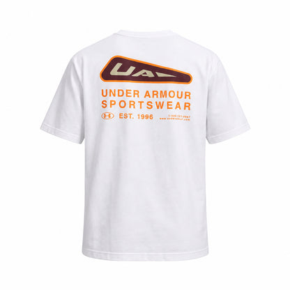Under Armour UA M 60/40S LC Scorpio SS 6013606-100 2000001078051 – T-Shirt Uomo Bianca in Cotone a Manica Corta per Sport, Allenamento e Tempo Libero, Abbigliamento Sportivo