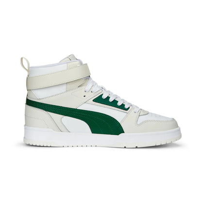 PUMA RBD Game PUMA White-Vine-Vapor Gray-PUMA Gold scarpe basket uomo bianco 385839-10