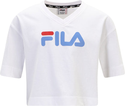 FILA LAMBSBORN CROPPED V-NECK BRIGHT WHITE FAT0493-10001
