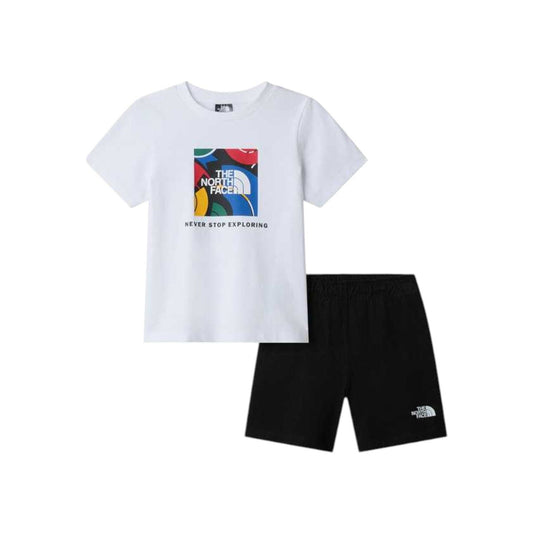 THE NORTH FACE KID BOX NSE PLAY REG SHORT SET TNF WHITE/TNF BLACK NF0A8G1HLA91