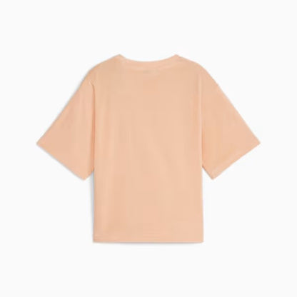 PUMA ESS ELEVATED RELAXED CROPPED TEE PEACH FIZZ 677947-45