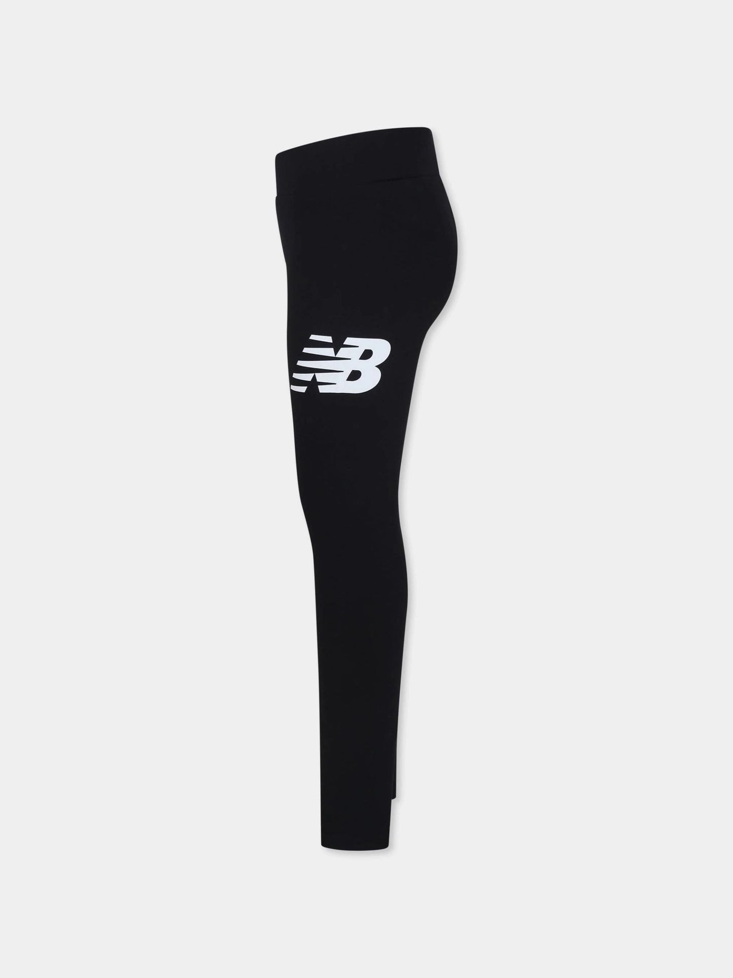 New Balance NB Stacked Logo Leggings LAKG0012-BK | Bambina | Nero