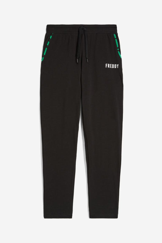FREDDY PANTALONE LUNGO BLACK- ZEBRA BLACK ON GREEN S4WMVP4-NANI87