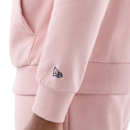 New Era LA Hoodie Oversize Felpa con Cappuccio Uomo in Fleece Rosa Rose Pâle S-XL 60897527