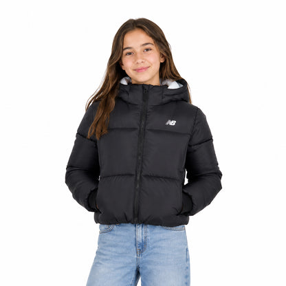 New Balance Unbaffled Puffer Coat Bambina Nero YJ62H2WF