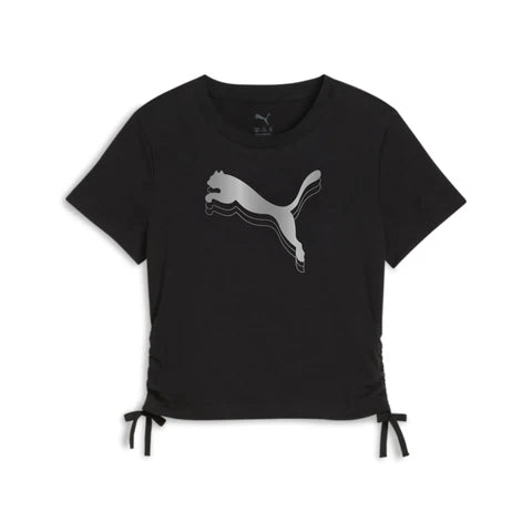 PUMA ESS METALLIC KNOTTED TEE G BLACK 686419-01