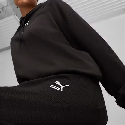 PUMA CLASSICS RIBBED MIDI SKIRT BLACK 624265-01