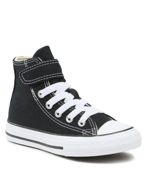 CONVERSE CHUCK TAYLOR ALL STAR 1V EASY - ON - BLACK/NATURAL/WHITE scarpe stivaletto bambini nero/bianco velcro 372883C