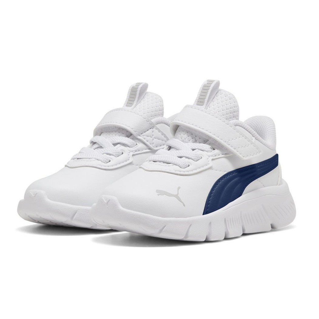 PUMA FlexFocus Modern SL 312645-04 – Bianco/Blu Intenso | Sneakers unisex bambino in mesh, scarpe per outfit casual sportivi e tempo libero quotidiano