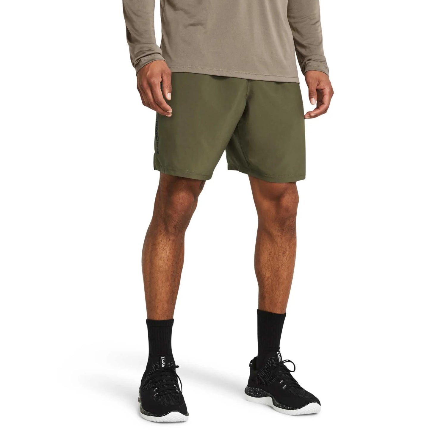 UNDER ARMOUR WOVEN WDMK SHORTS	MARINE OD GREEN 1383356-390