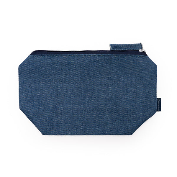 Roly Borsa da toilette in denim riciclato con chiusura a cerniera abbinata WESLY