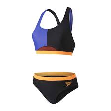 speedo HYDRACTIVE TWO PIECE SWIMSUIT BLACK / BLUE SPEEDO 11393C160