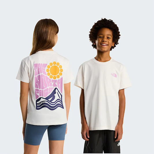 THE NORTH FACE TEEN VOYAGE RELAXED SHORT SLEEVE TEE WHITE DUNE NF0A8G21QLI1