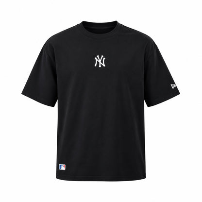 New Era New York Yankees MLB Essential T-Shirt Oversize Uomo Maglietta Manica Corta in Cotone Nero Black S-XL 60675746