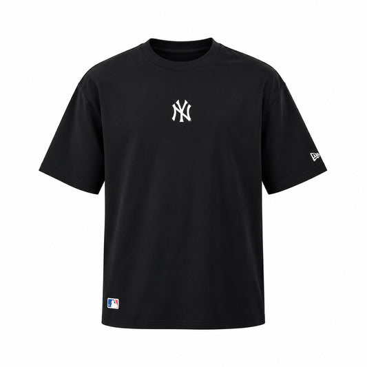 New Era New York Yankees MLB Essential T-Shirt Oversize Uomo Maglietta Manica Corta in Cotone Nero Black S-XL 60675746