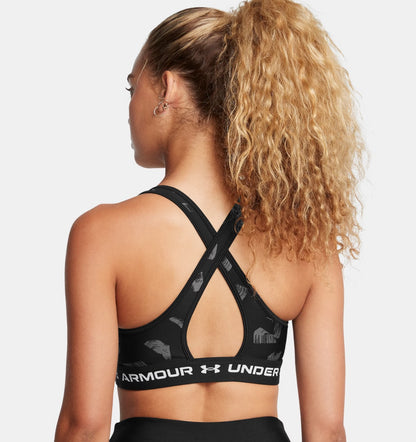 UNDER ARMOUR CROSSBACK MID PRINT BLACK 1361042-009