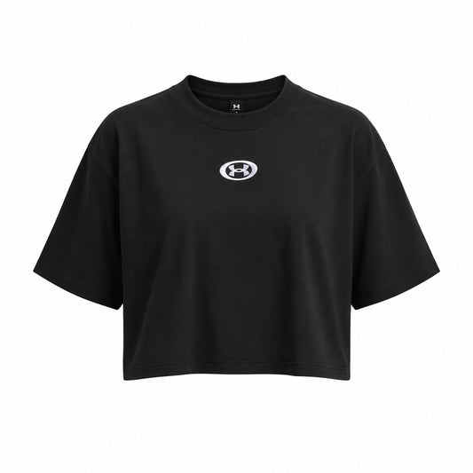 Under Armour T-Shirt Crop W Center 6015217-001 – Nero