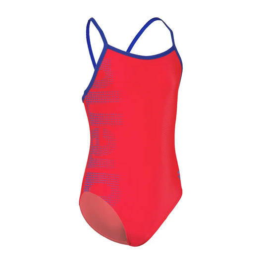 Arena LOGO KIDS GIRL ONE PIECE FLUO RED-ROYAL 003605-400