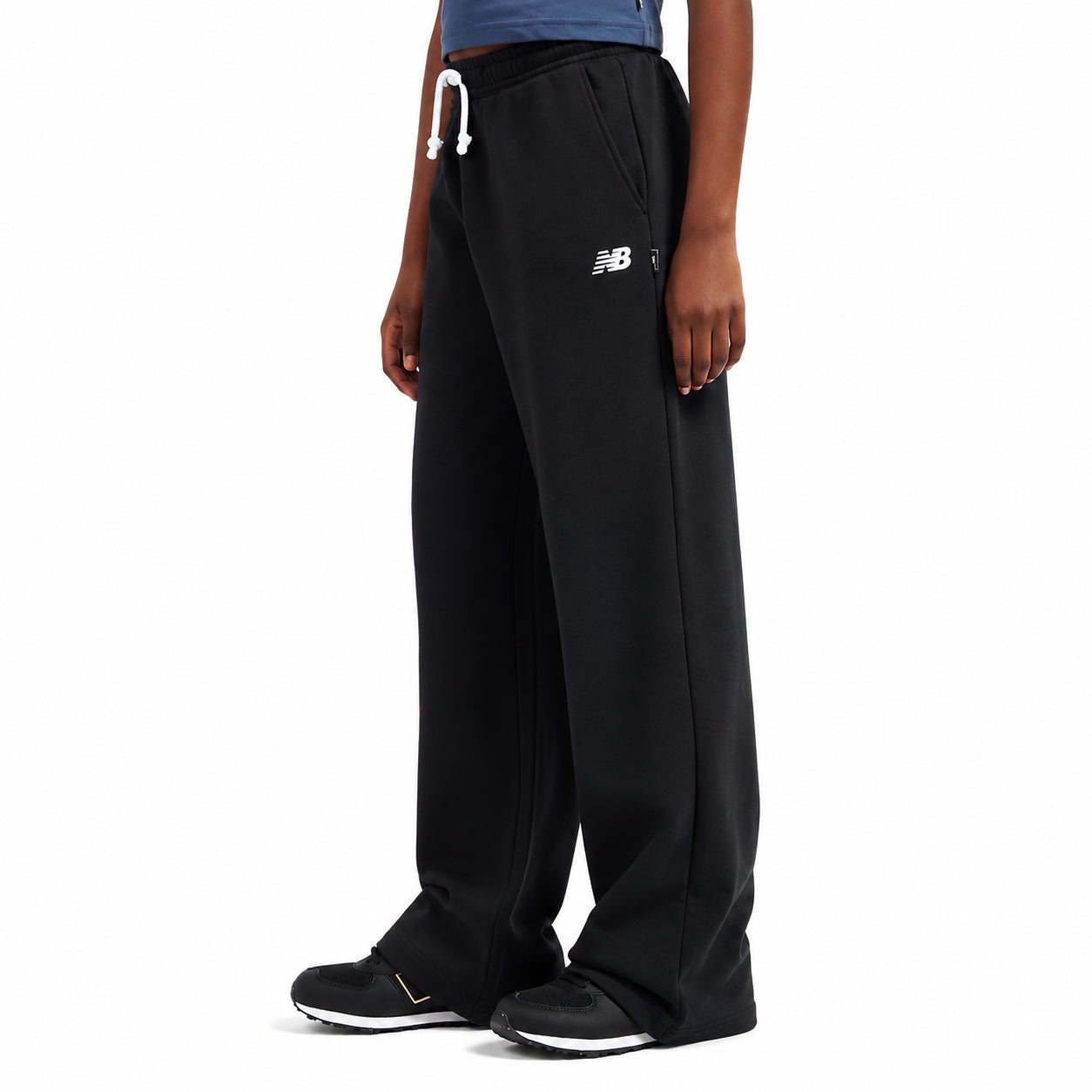 New Balance FT Small Logo Wide Leg Jogger LAKG0216-BK | Bambina | Nero