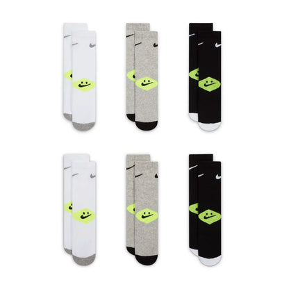 Nike NHN Smiley Crew BN0996-C87 | Calze Bambino | Confezione da 6 Paia