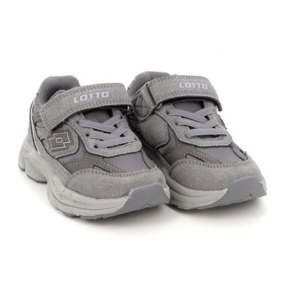 Lotto Boston AMF SUE CL S – Scarpe sportive bambino unisex grigio in nabuk e mesh – 223818-AZW