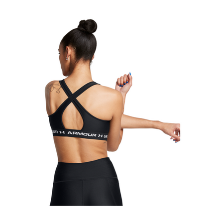 UNDER ARMOUR CROSSBACK MID BRA BLACK 1361034-006