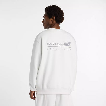 NEW BALANCE LINEAR GRAPHIC FLEECE CREW - REFLECTION MT53529RFN