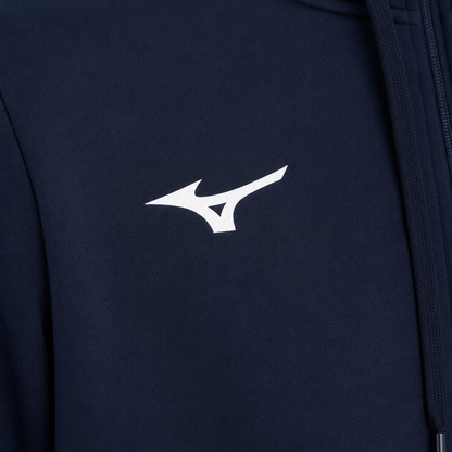 Felpa Sportiva Mizuno Bambino Navy con Cappuccio e Zip