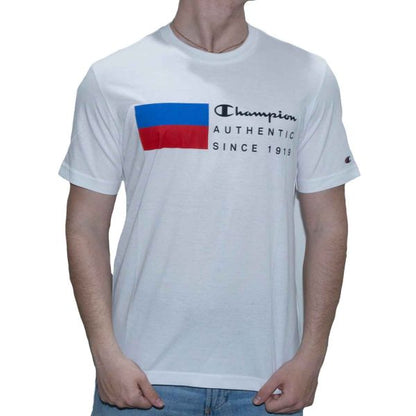 CHAMPION CREWNECK T-SHIRT WHT 219737-WW001