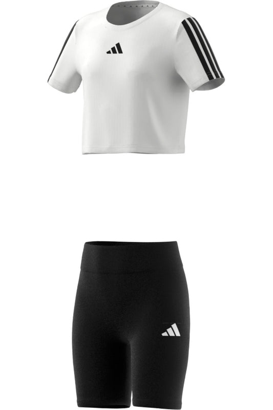 ADIDAS JG TR-ES 3S SET WHITE/BLACK JJ5041