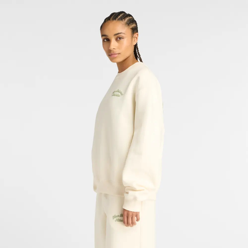 NEW BALANCE NEW LINEAR HERITAGE FLEECE CREW - PERMAFROST WT53516PEF