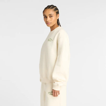 NEW BALANCE NEW LINEAR HERITAGE FLEECE CREW - PERMAFROST WT53516PEF