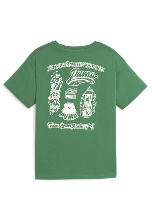 PUMA ESS+ MID 90S GRAPHIC TEE B ARCHIVE GREEN 679238-86