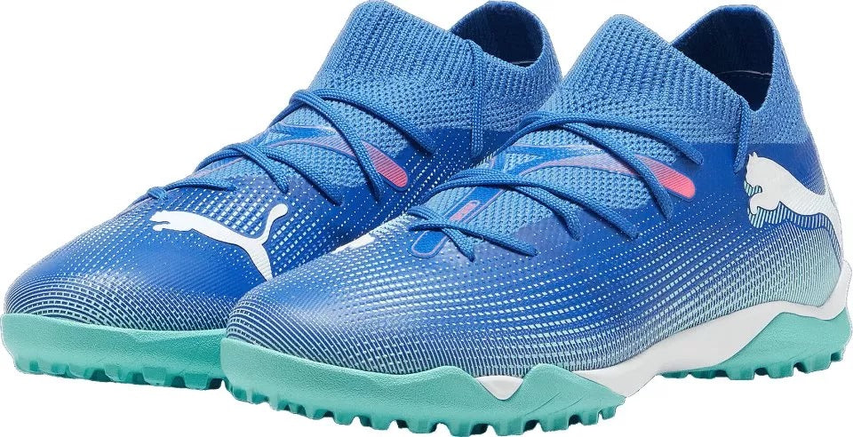 PUMA FUTURE 7 MATCH TT + MID JR BLUEMAZING-PUMA WHITE-ELECTRIC PEPPERMINT 107948-01