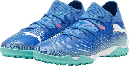 PUMA FUTURE 7 MATCH TT + MID JR BLUEMAZING-PUMA WHITE-ELECTRIC PEPPERMINT 107948-01
