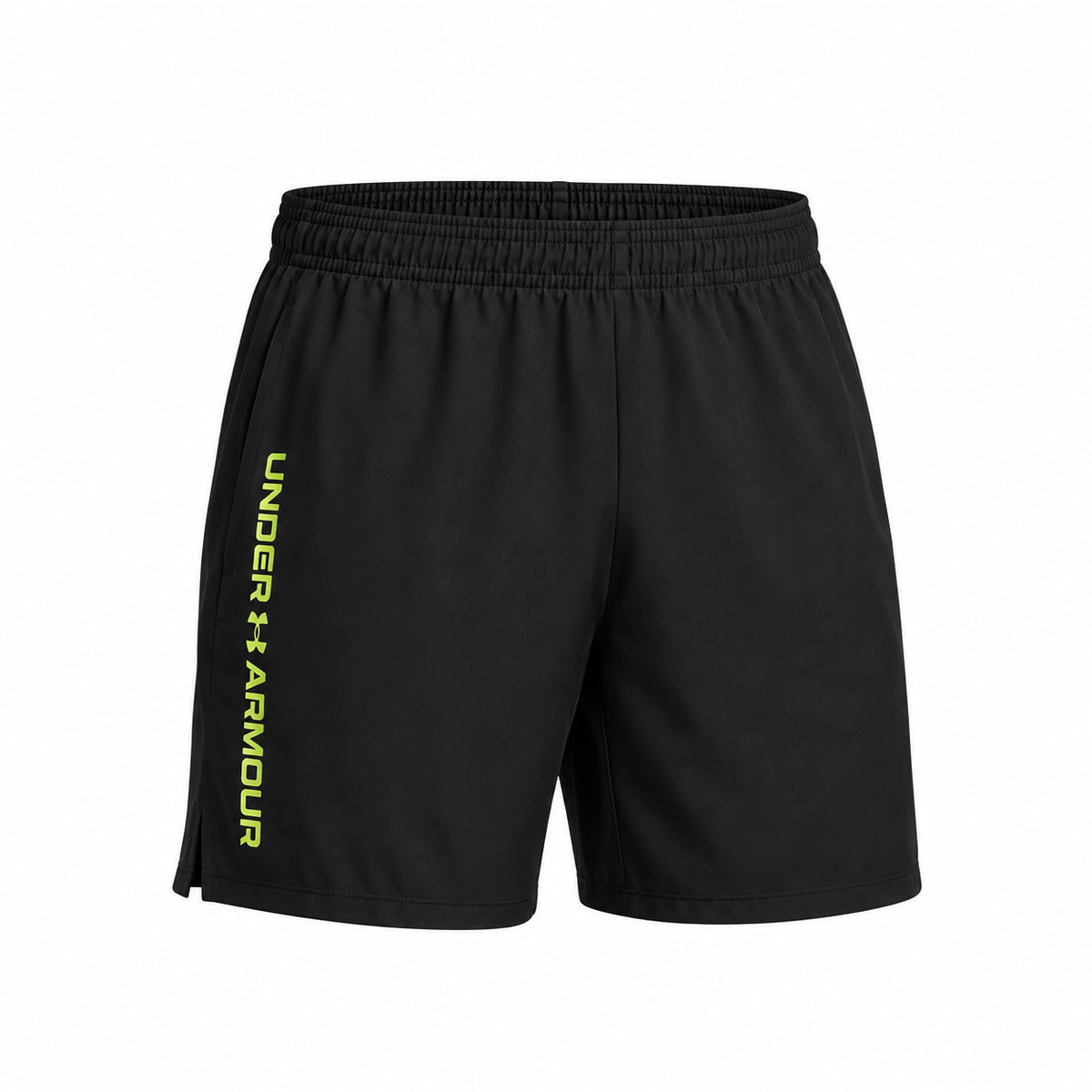 Under Armour UA Tech Woven Wordmark Short Da uomo 1383356-013 – Nero, pantaloncini sportivi in tessuto woven per allenamento e tempo libero quotidiano