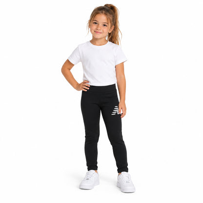 New Balance Graphic NB Legging LAKG0159-BK – Nero | Leggings bimba in cotone, pantaloni dal look sportivo per outfit casual e tempo libero quotidiano