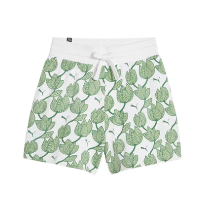 PUMA ESS+ BLOSSOM 5" AOP SHORTS TR ARCHIVE GREEN 679352-86