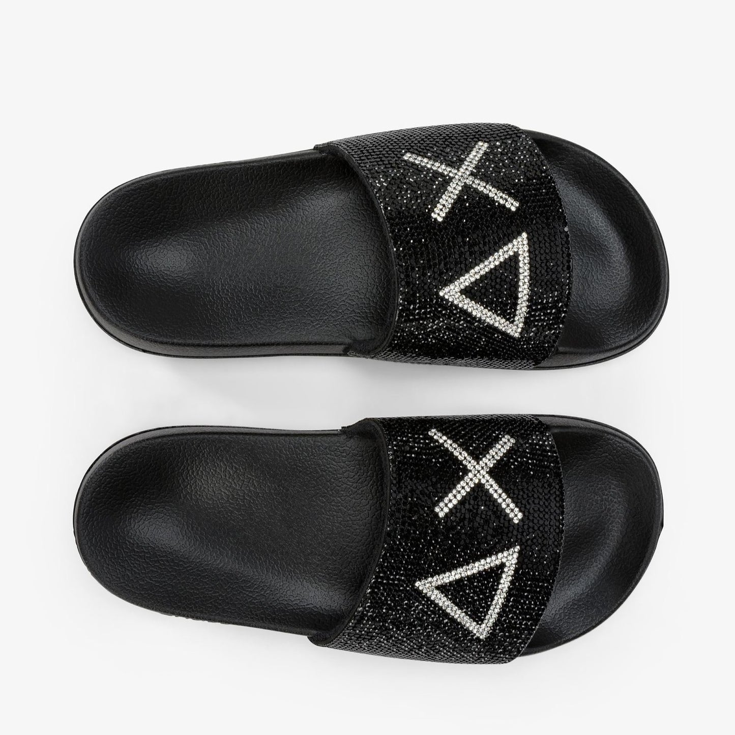 Sun68 GIRL'S SLIPPERS STRASS LOGO X36411-11