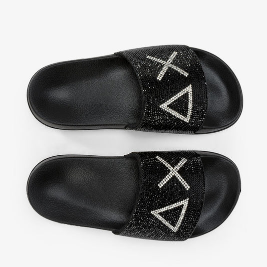 Sun68 GIRL'S SLIPPERS STRASS LOGO X36411-11