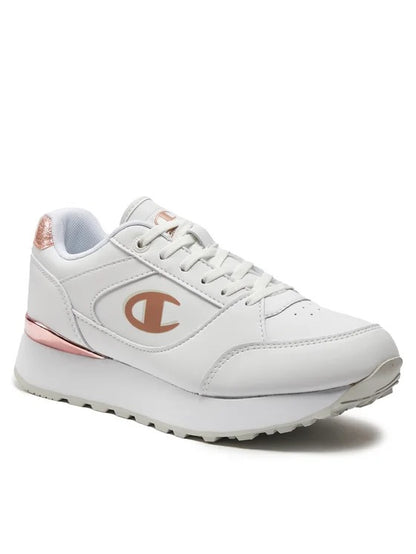 CHAMPION RR CHAMPII PLAT ELEMENT LOW CUT SHOE WHT/ROSE GOLD S11617-WW008