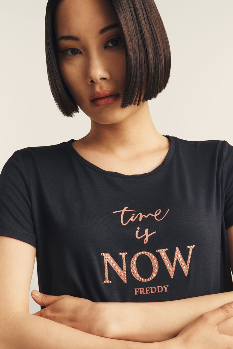 FREDDY T-SHIRT MANICA CORTA ANTHRACITE S25WSDT1-N28