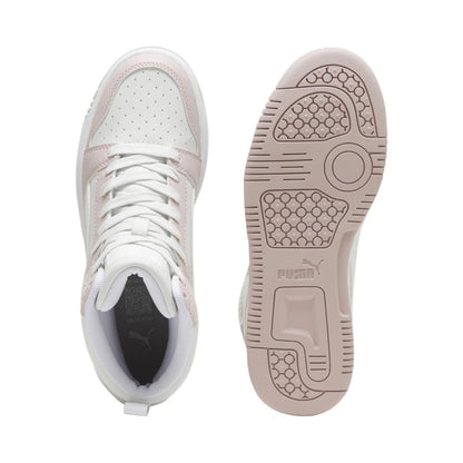 PUMA REBOUND V6 MID JR MAUVE MIST-PUMA WHITE 393831-20