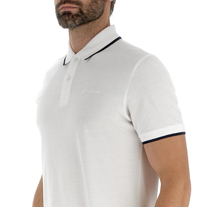 LOTTO POLO SANREMO BRIGHT WHITE/NAVY BLUE 222278-1Q5